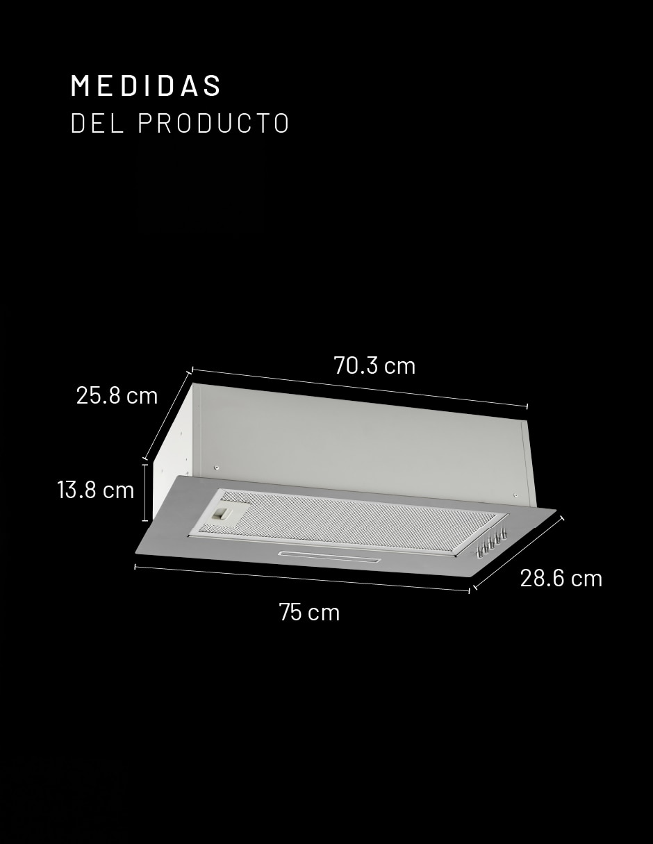 Campana CAMEXEM75AIPB de acero inoxidable 4