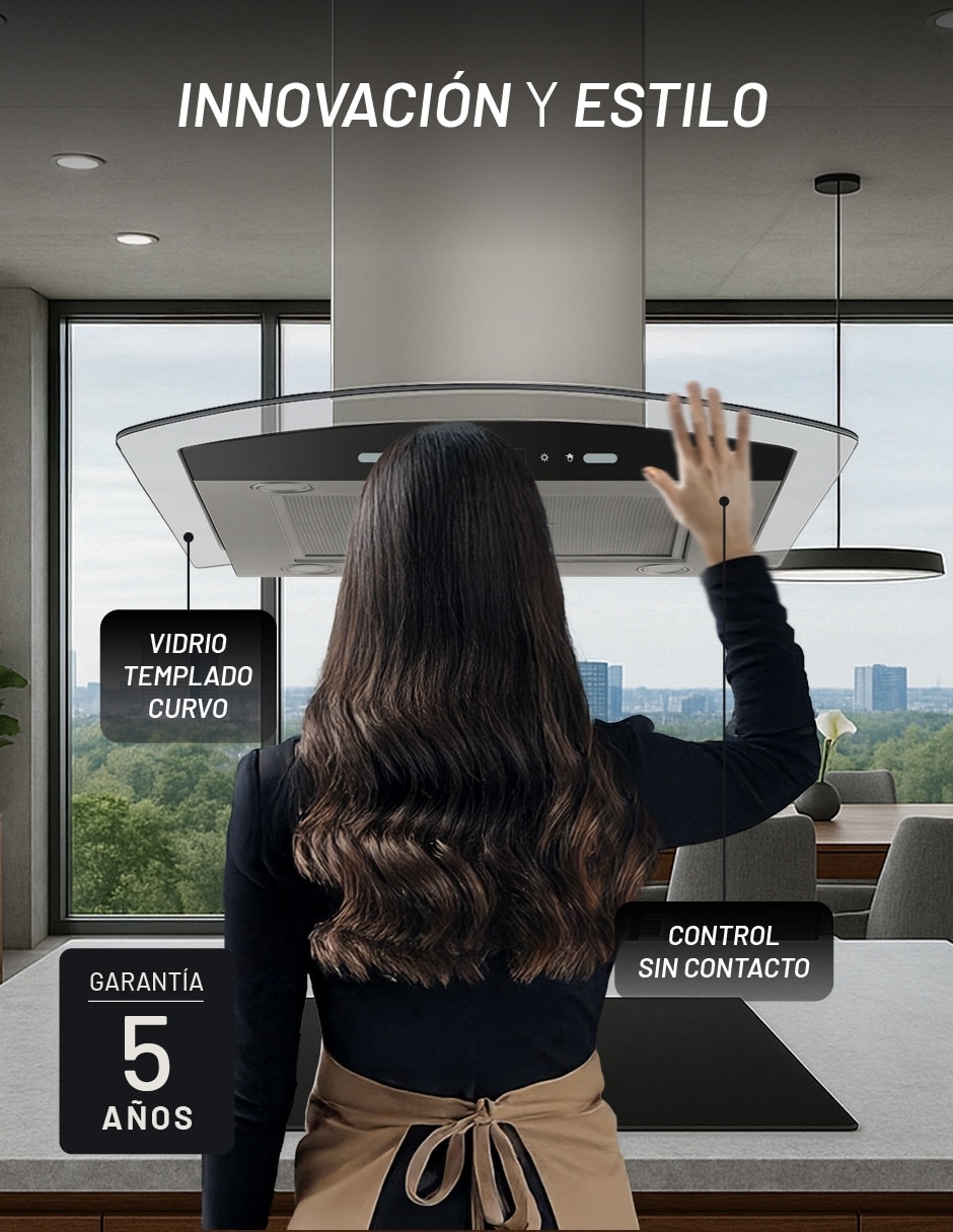 Campana CAMEXIS76AVSG de vidrio 2