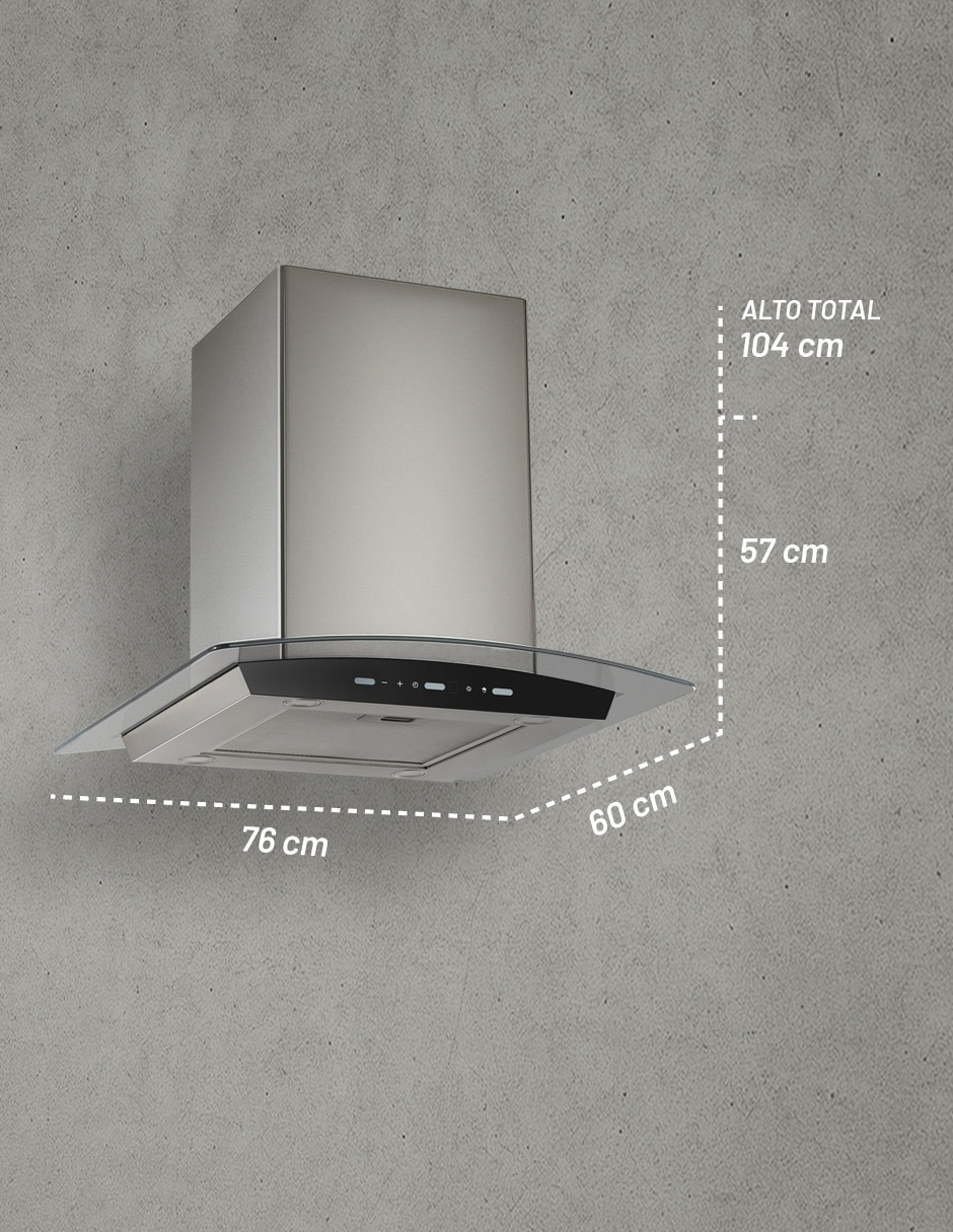 Campana CAMEXIS76AVSG de vidrio 3