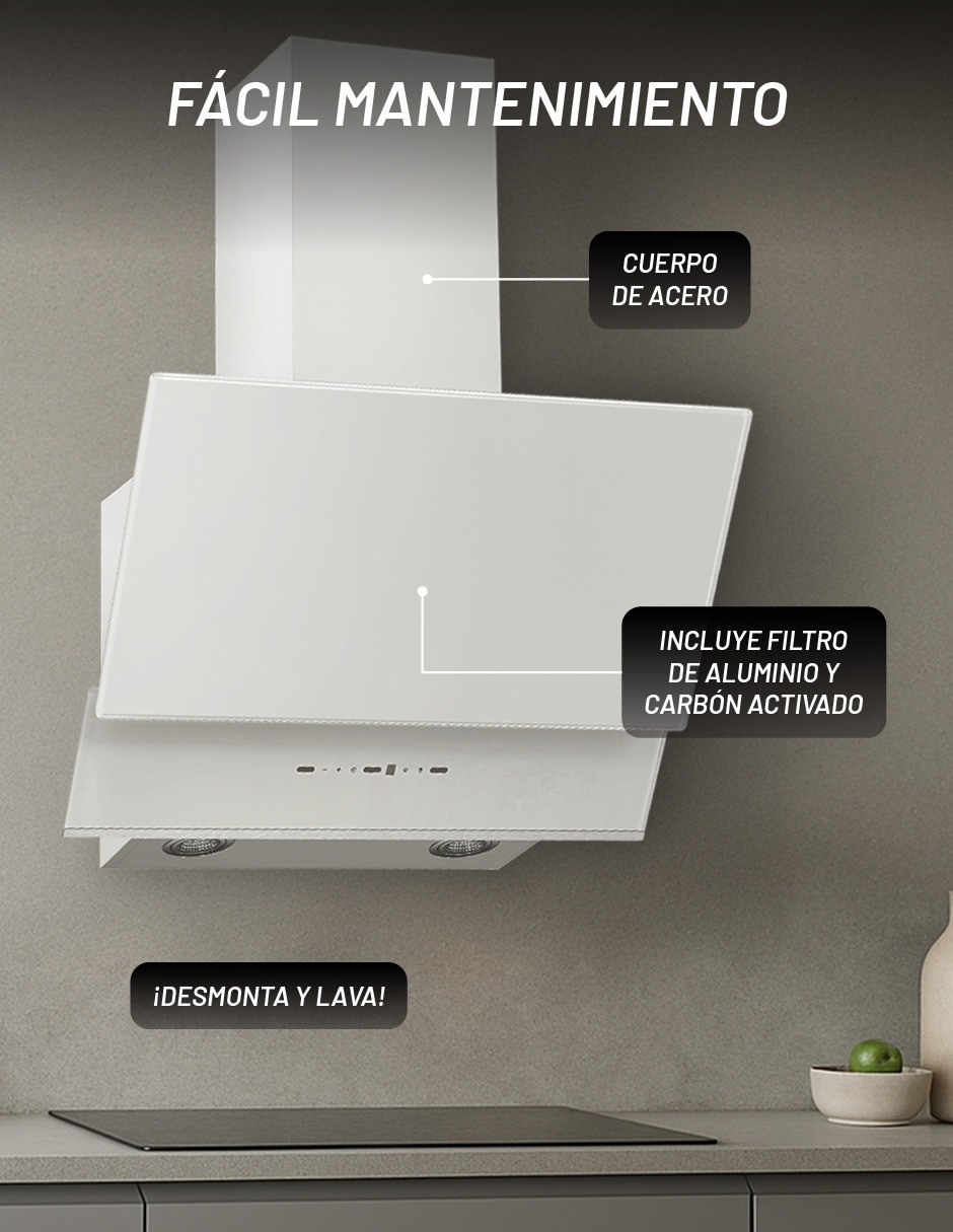 Campana de pared CAMEXPA60VTB de vidrio 5