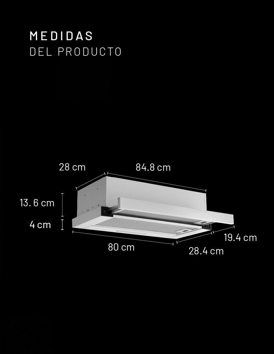 Campana plana CAMEXTEL90AIPB de acero inoxidable 3