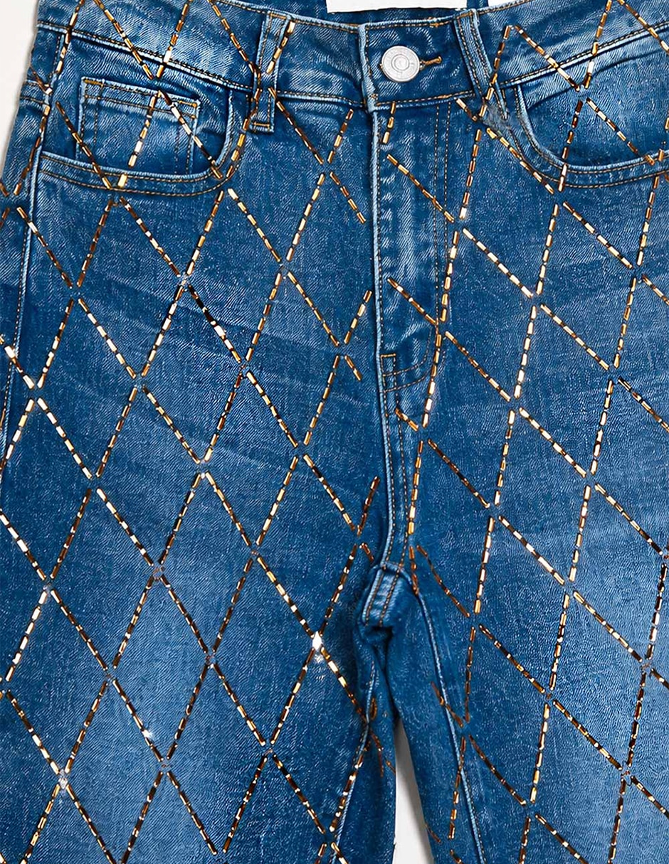 Jeans straight cintura alta para mujer 3