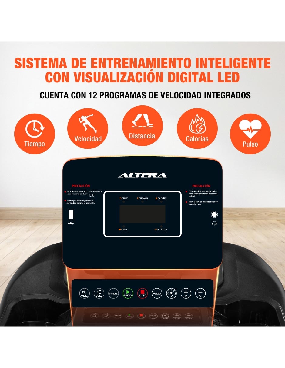 Caminadora semiprofesional Altera plegable
