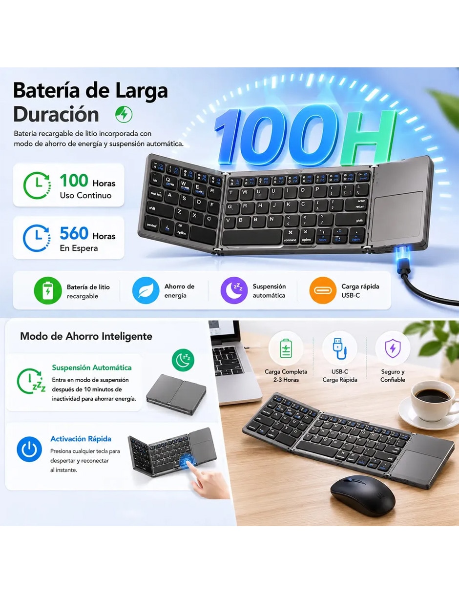 Teclado portátil inalámbrico Petukita Box Afw