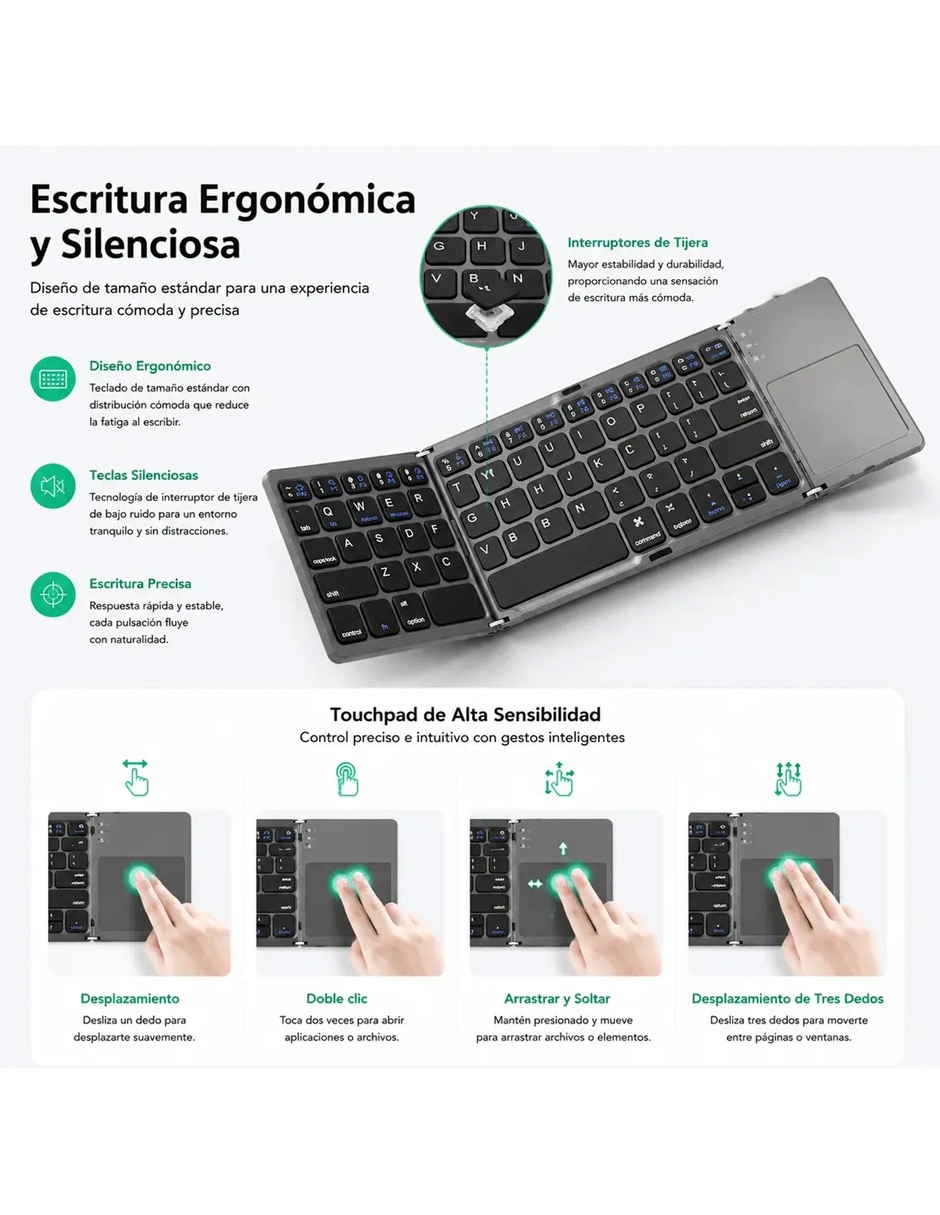Teclado portátil inalámbrico Petukita Box Afw