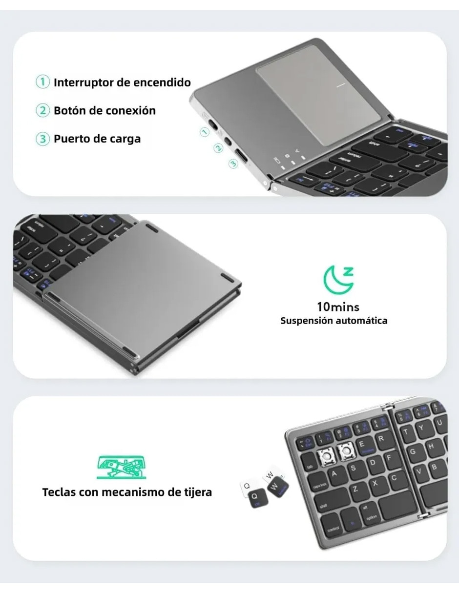 Teclado portátil inalámbrico Petukita Box Afw