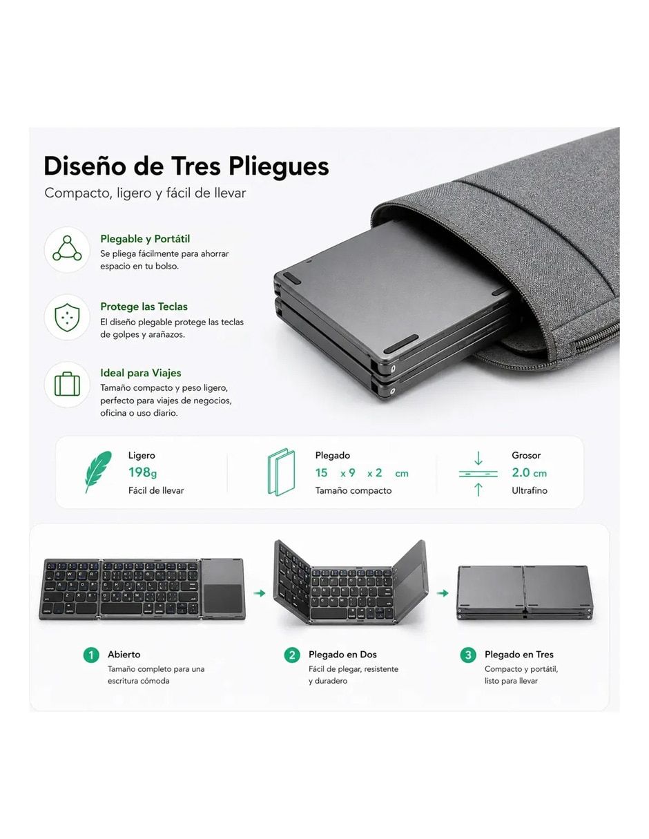 Teclado portátil inalámbrico Petukita Box Afw