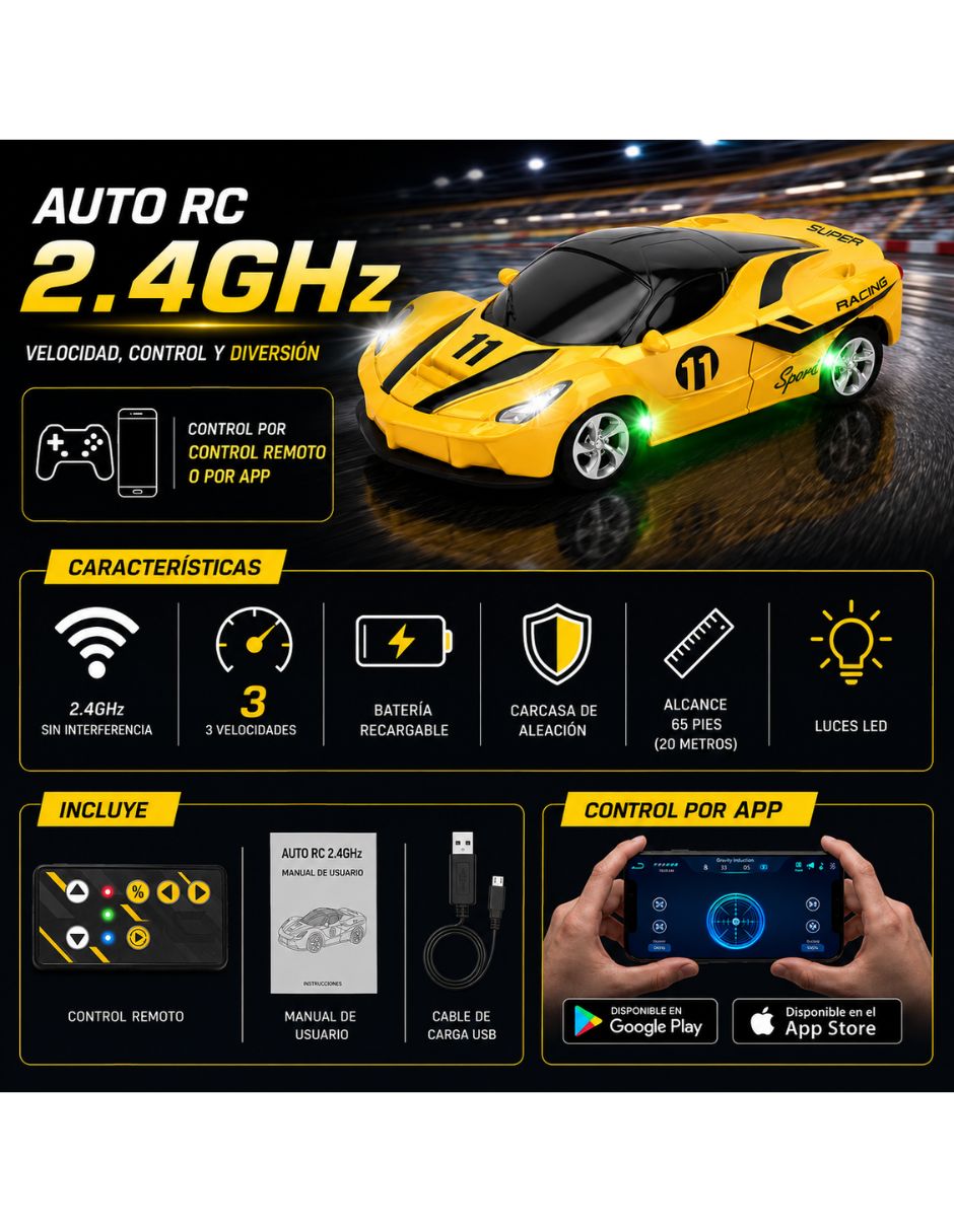 Carro radio control FPV Genérica