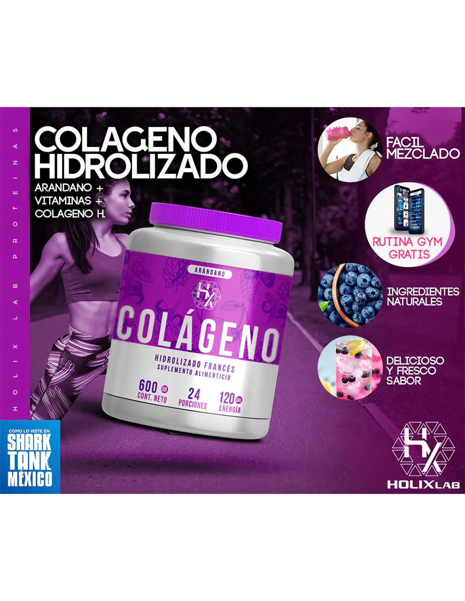Colágeno Hidrolizado Francés Olix con colágeno sabor arándano 600 g