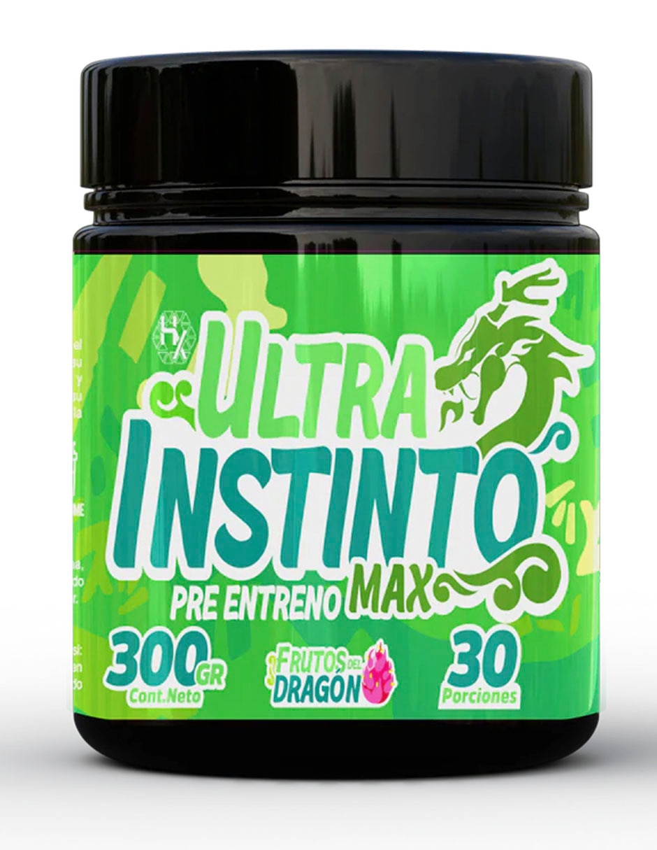 Suplementos alimenticios Ultra Instinto Max Pre Entreno Frutos del Dragón 300g Olix con proteína sabor frutos rojos