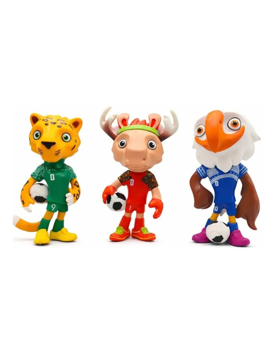Set figuras de mascotas del mundial Genérica