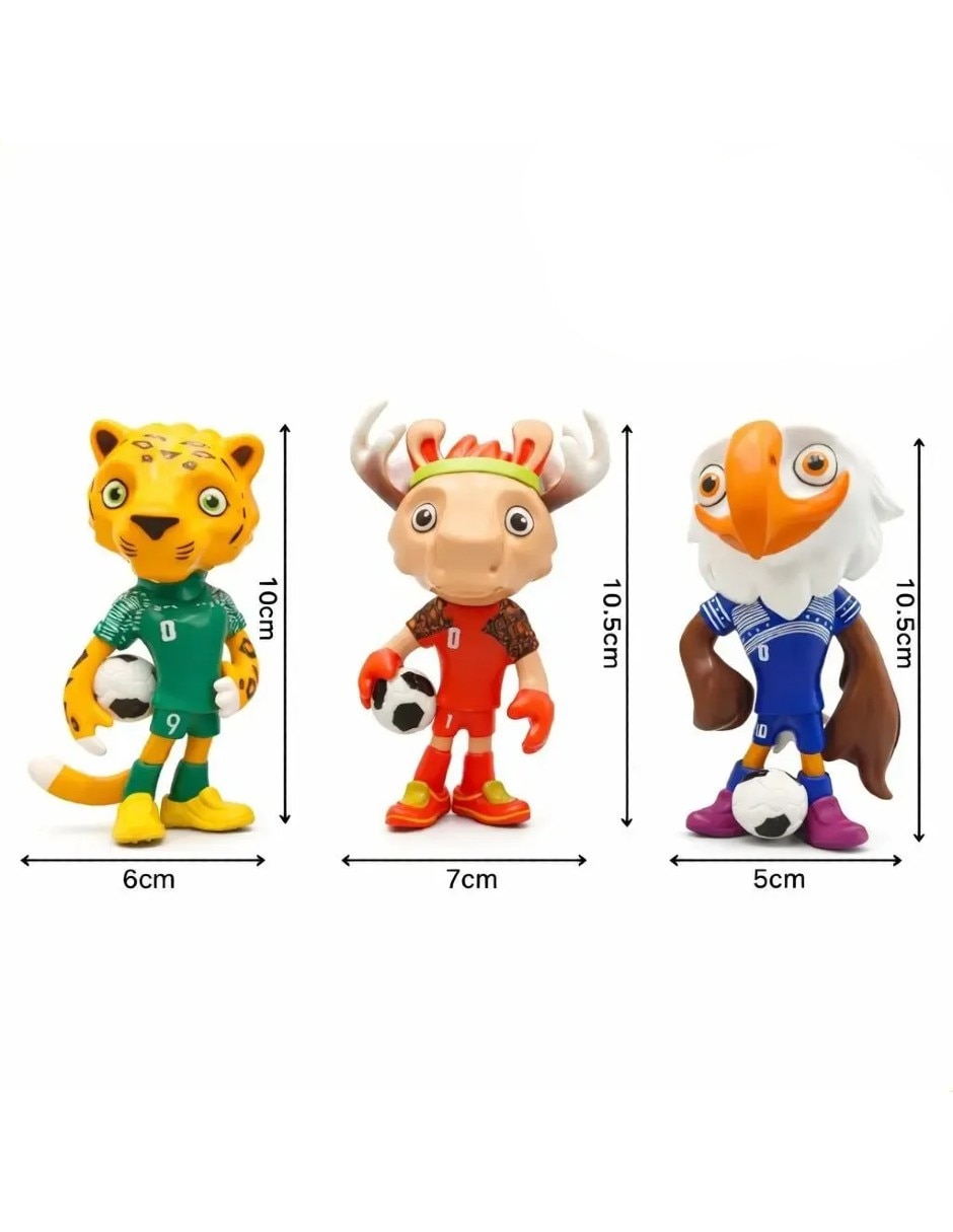 Set figuras de mascotas del mundial Genérica