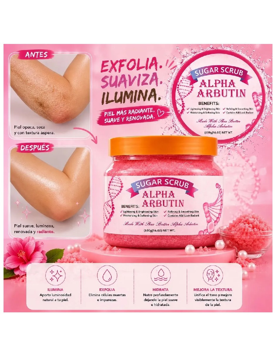 Exfoliante facial granulado azúcar Genérica para piel