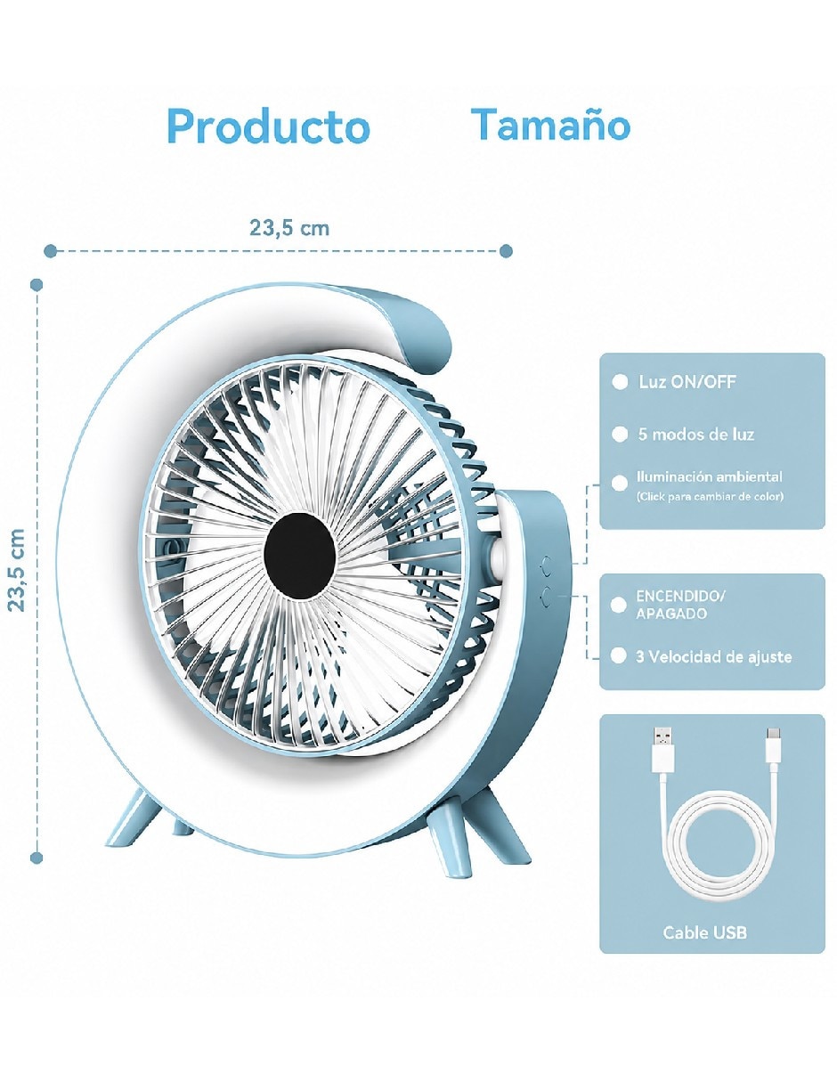 Ventilador de escritorio Genérica 3 velocidades