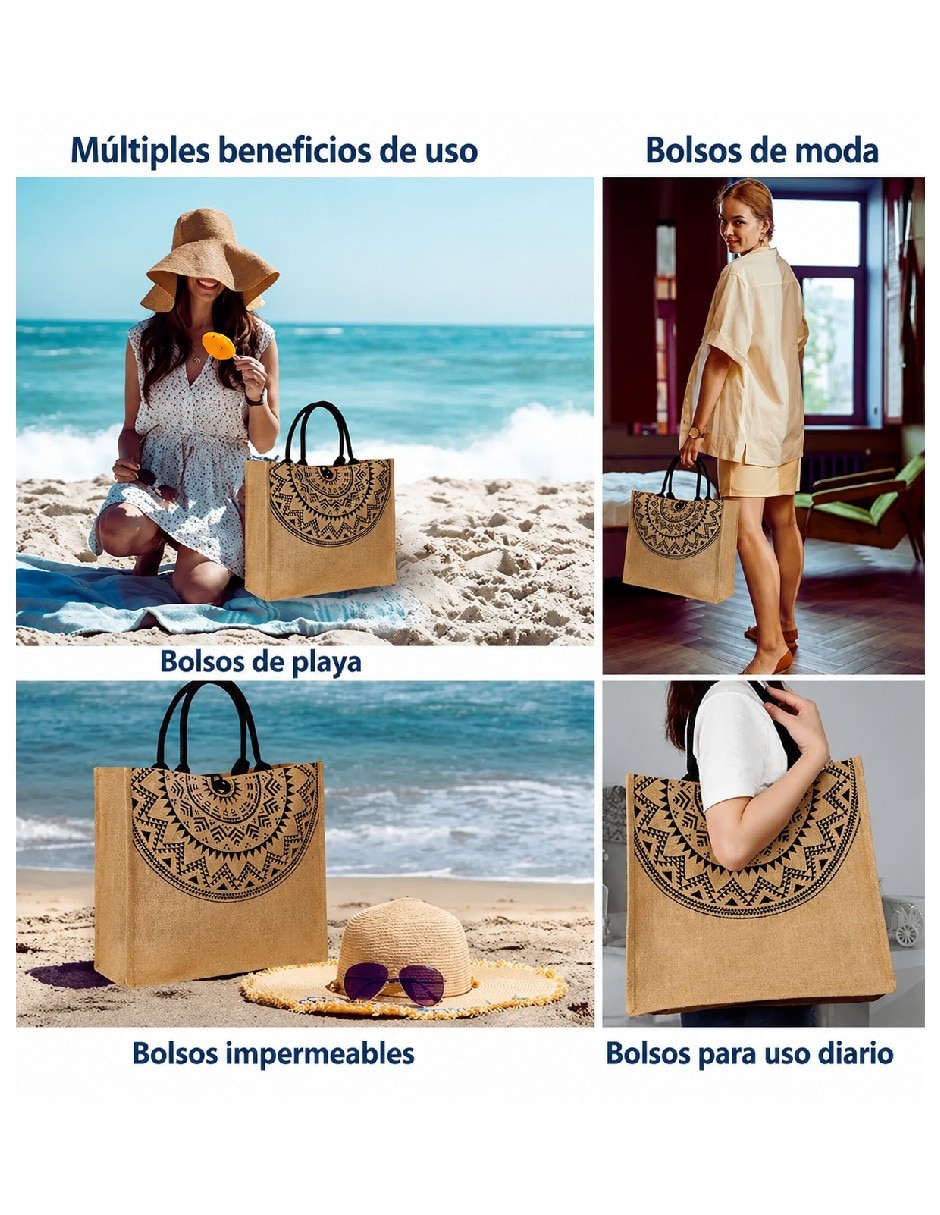 Bolsa Casual Genérica Mandalas de lona