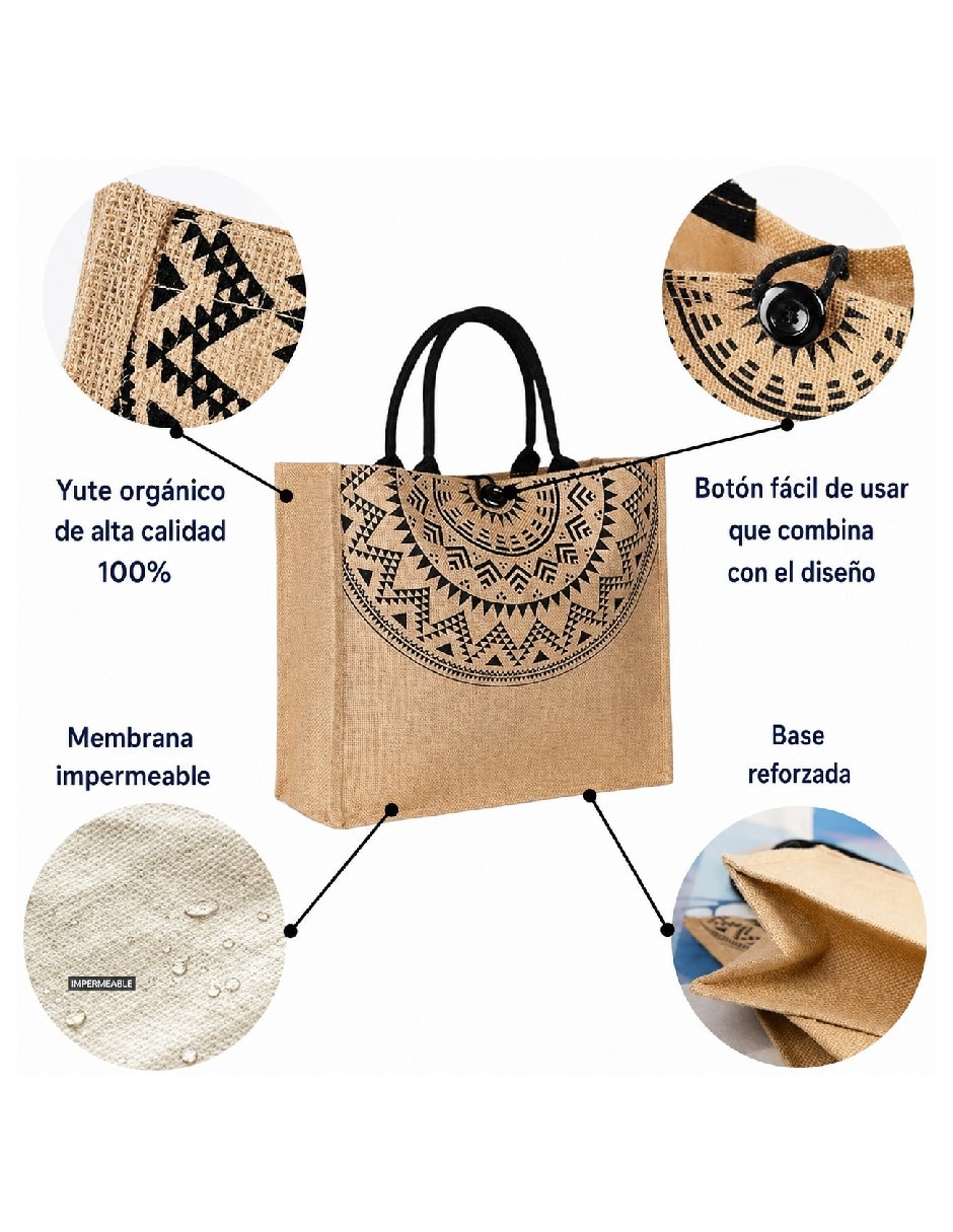 Bolsa Casual Genérica Mandalas de lona