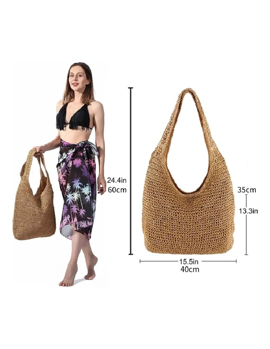Bolsa casual Genérica de paja
