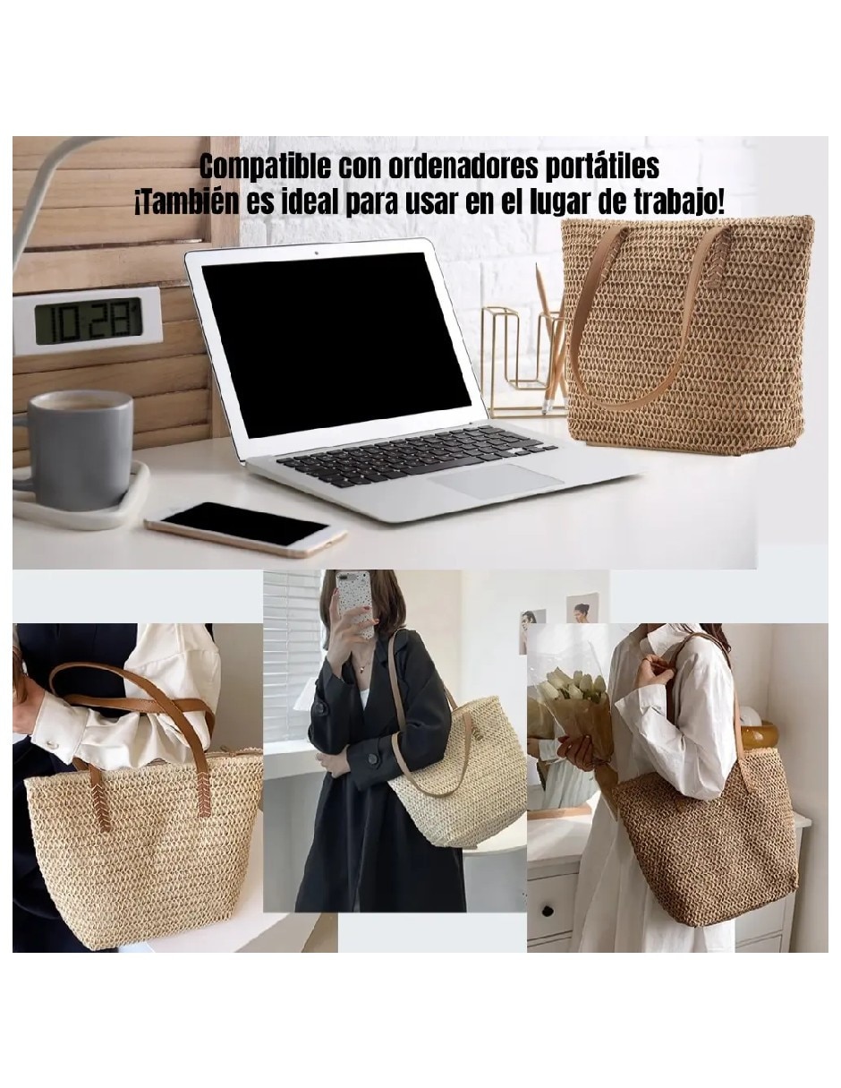 Bolsa casual Genérica de paja