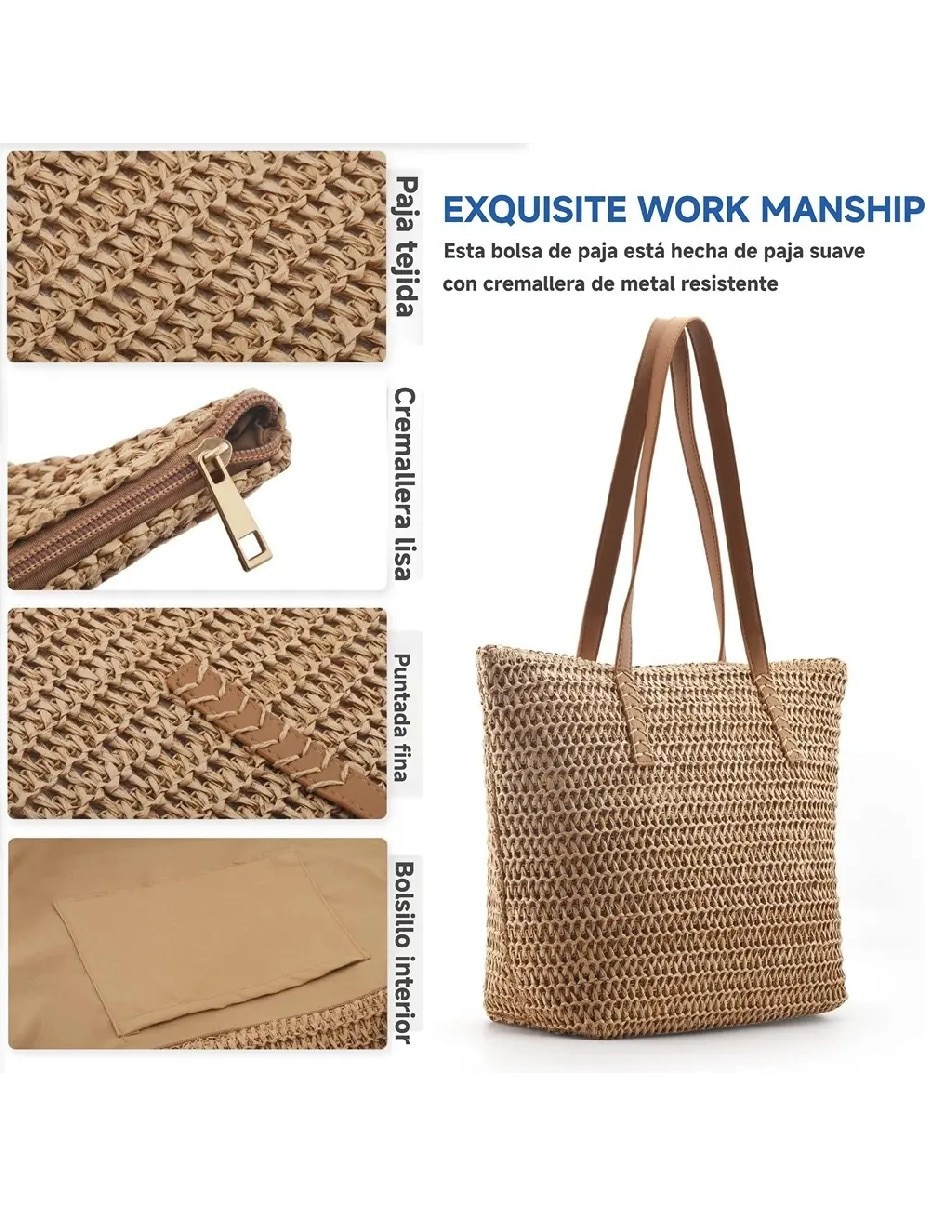 Bolsa casual Genérica de paja