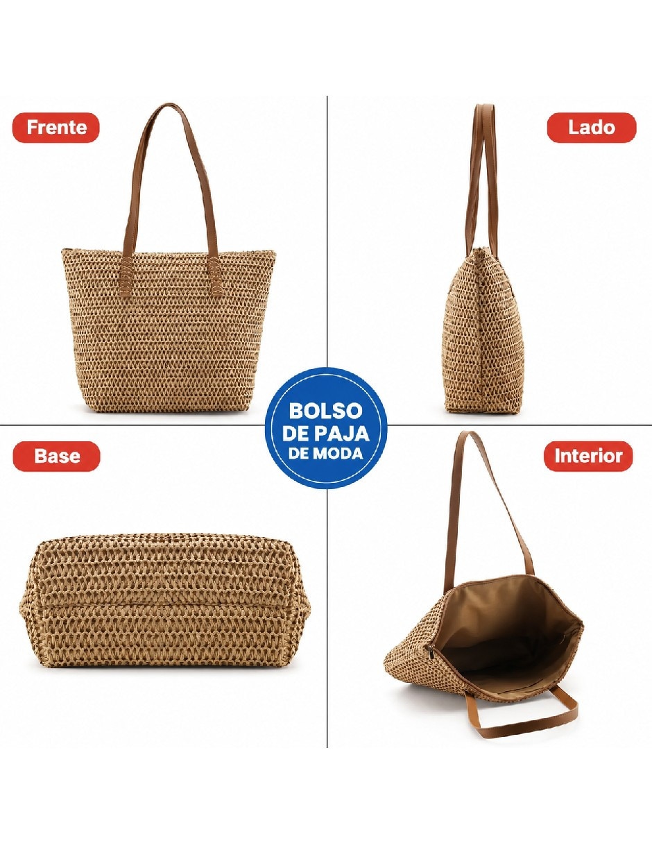 Bolsa casual Genérica de paja