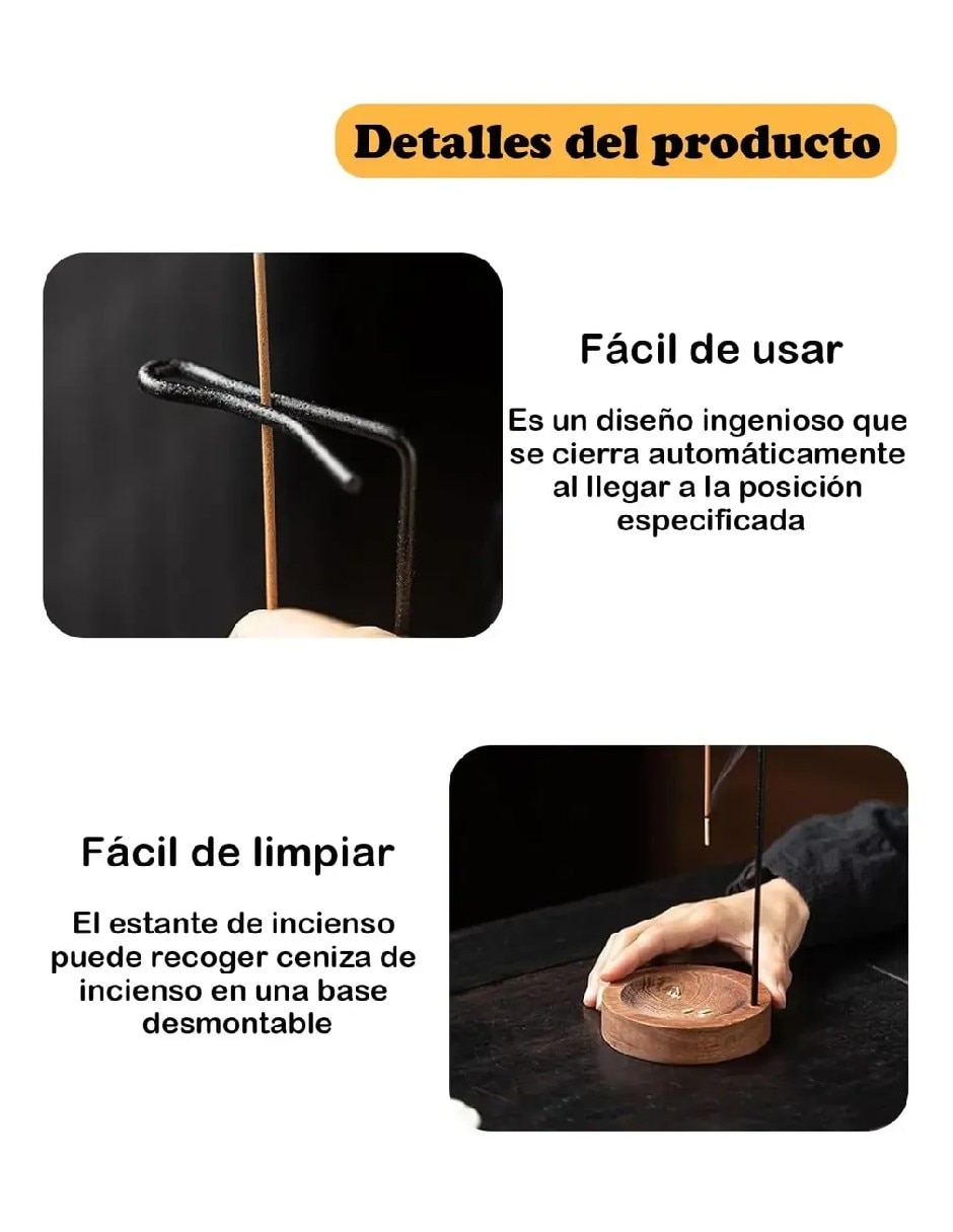 Porta incienso de madera Genérica