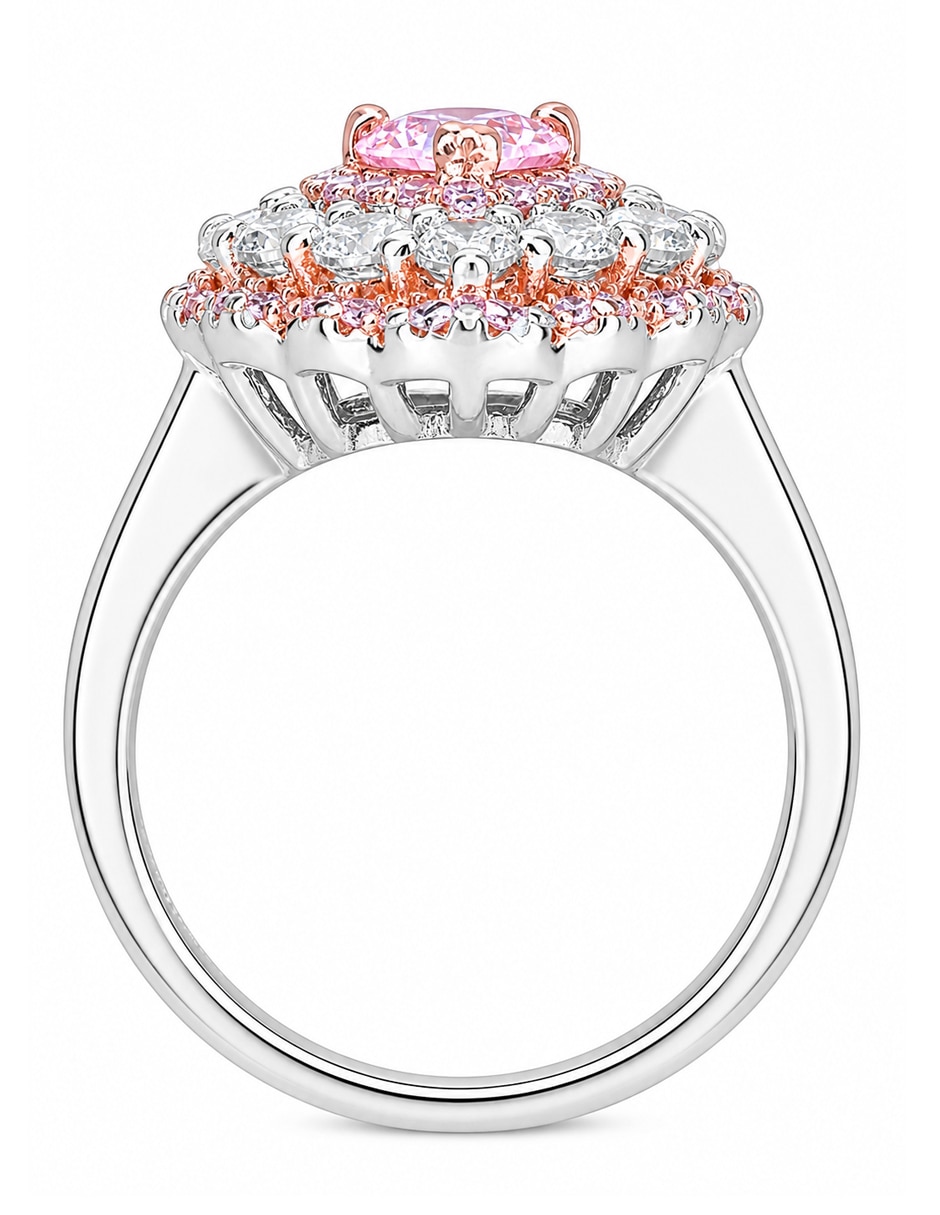 Anillo de corazón Gladkova joyería P 925 de plata zirconia pavé