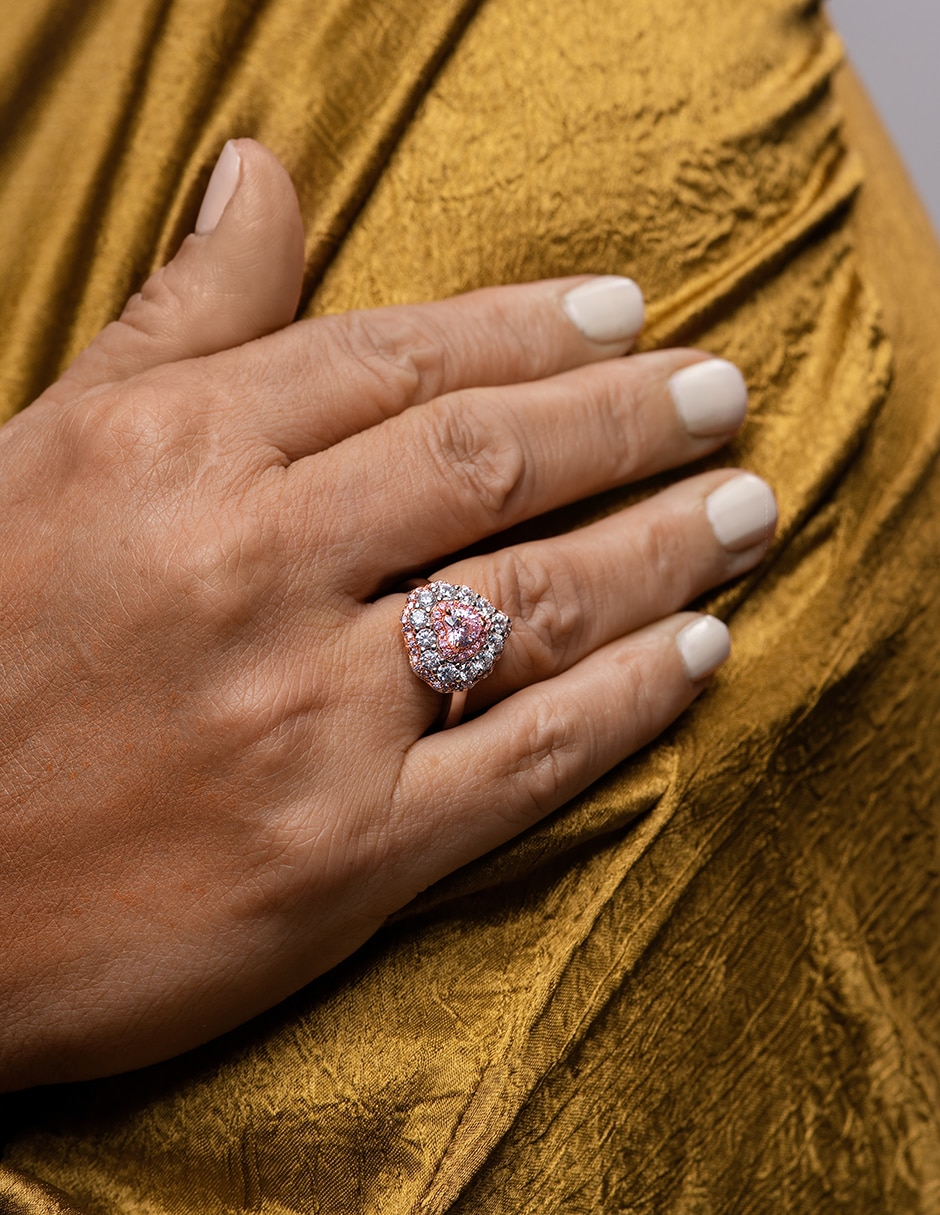 Anillo de corazón Gladkova joyería P 925 de plata zirconia pavé