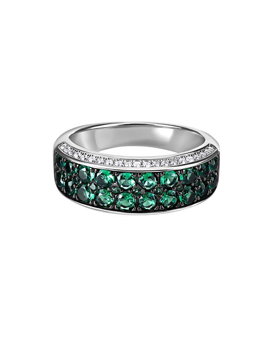 Anillo P 925 de Plata esmeralda