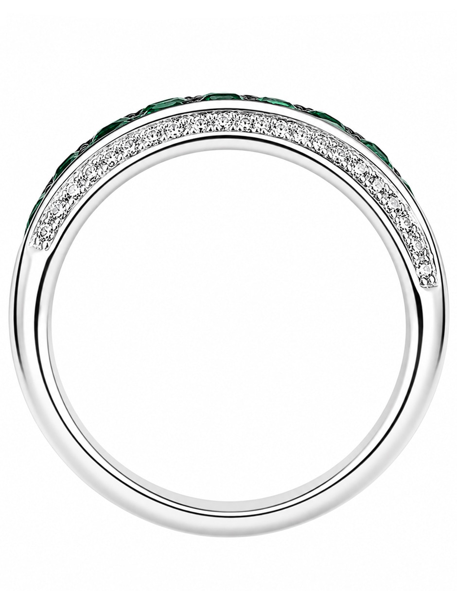 Anillo P 925 de Plata esmeralda 2