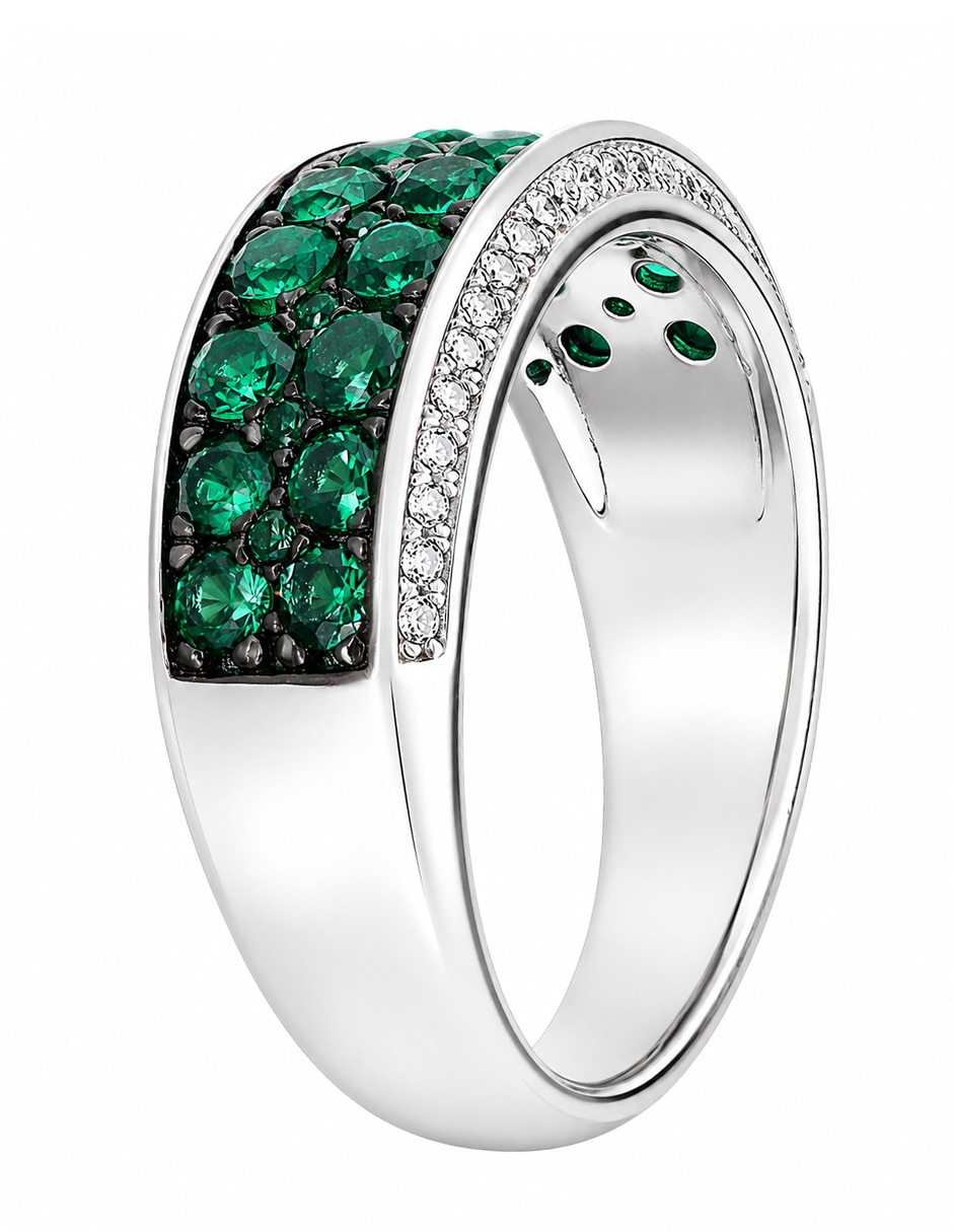 Anillo P 925 de Plata esmeralda 4