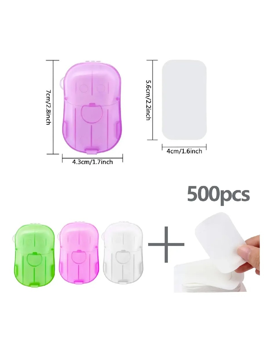 Jabón para manos set de 500 láminas de jabón + 3 estuches Genérica