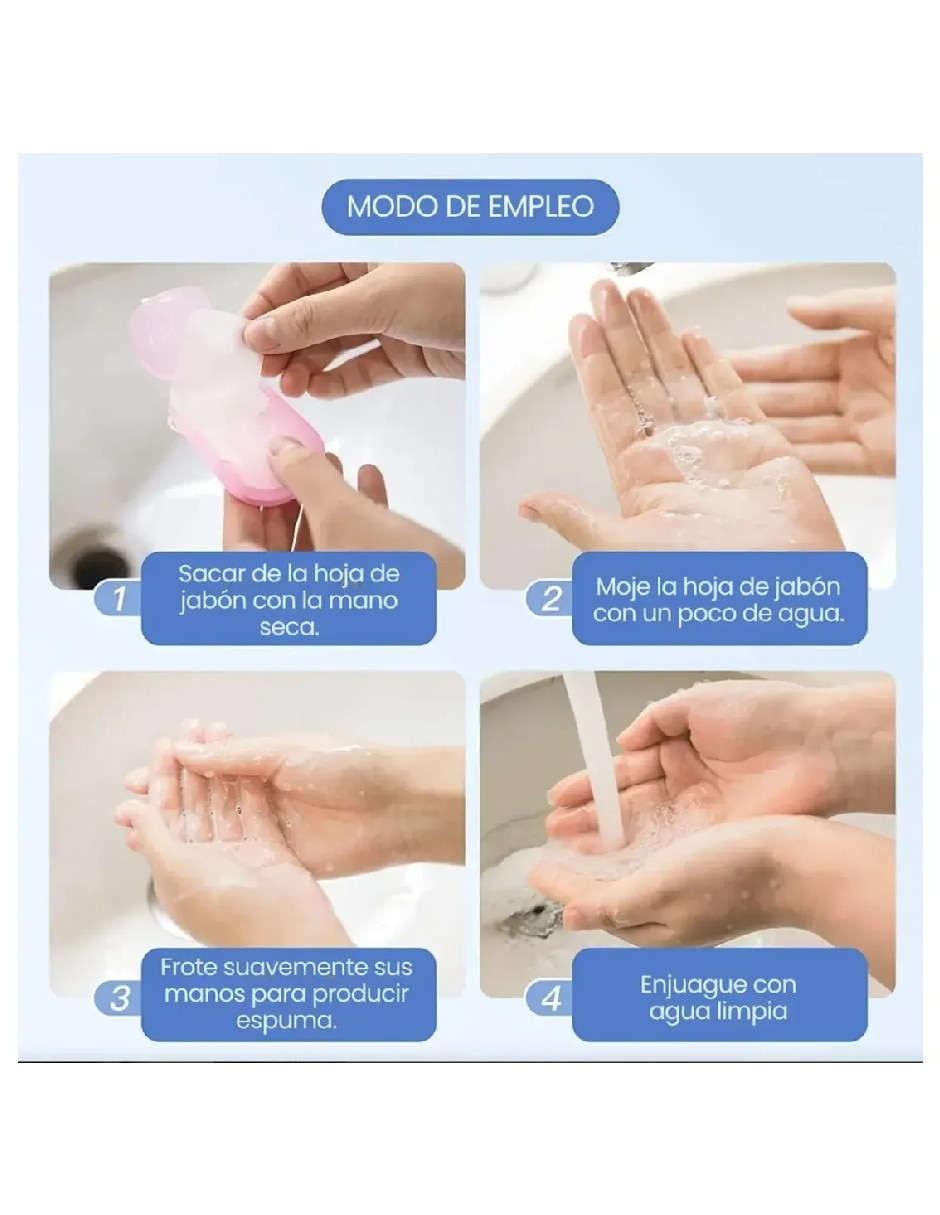Jabón para manos set de 500 láminas de jabón + 3 estuches Genérica