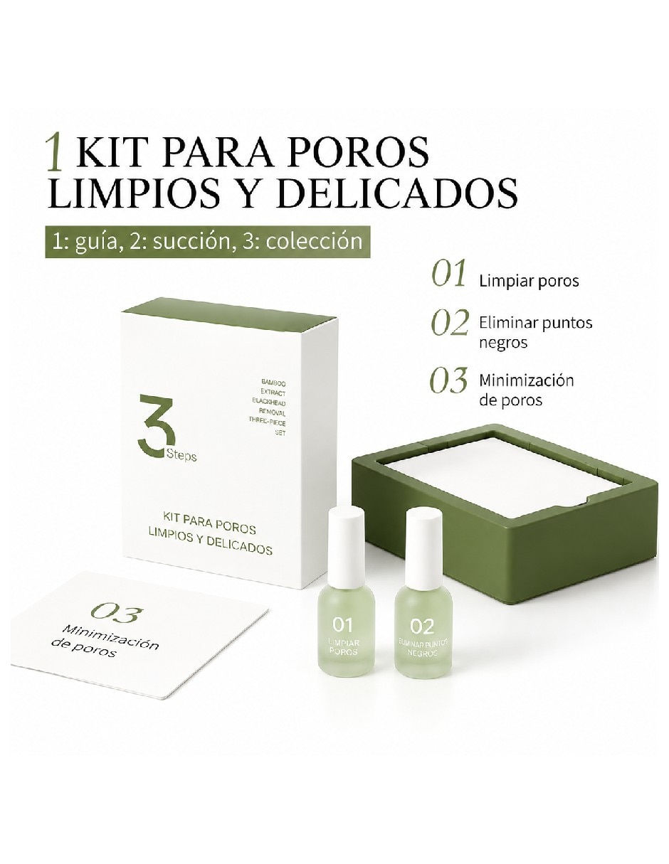 Mascarilla facial kit mascarilla removedora de puntos negros + papel absorvente para acné Genérica