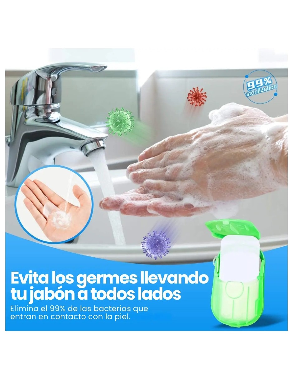Jabón para manos set de 35 estuches con 20 láminas Genérica