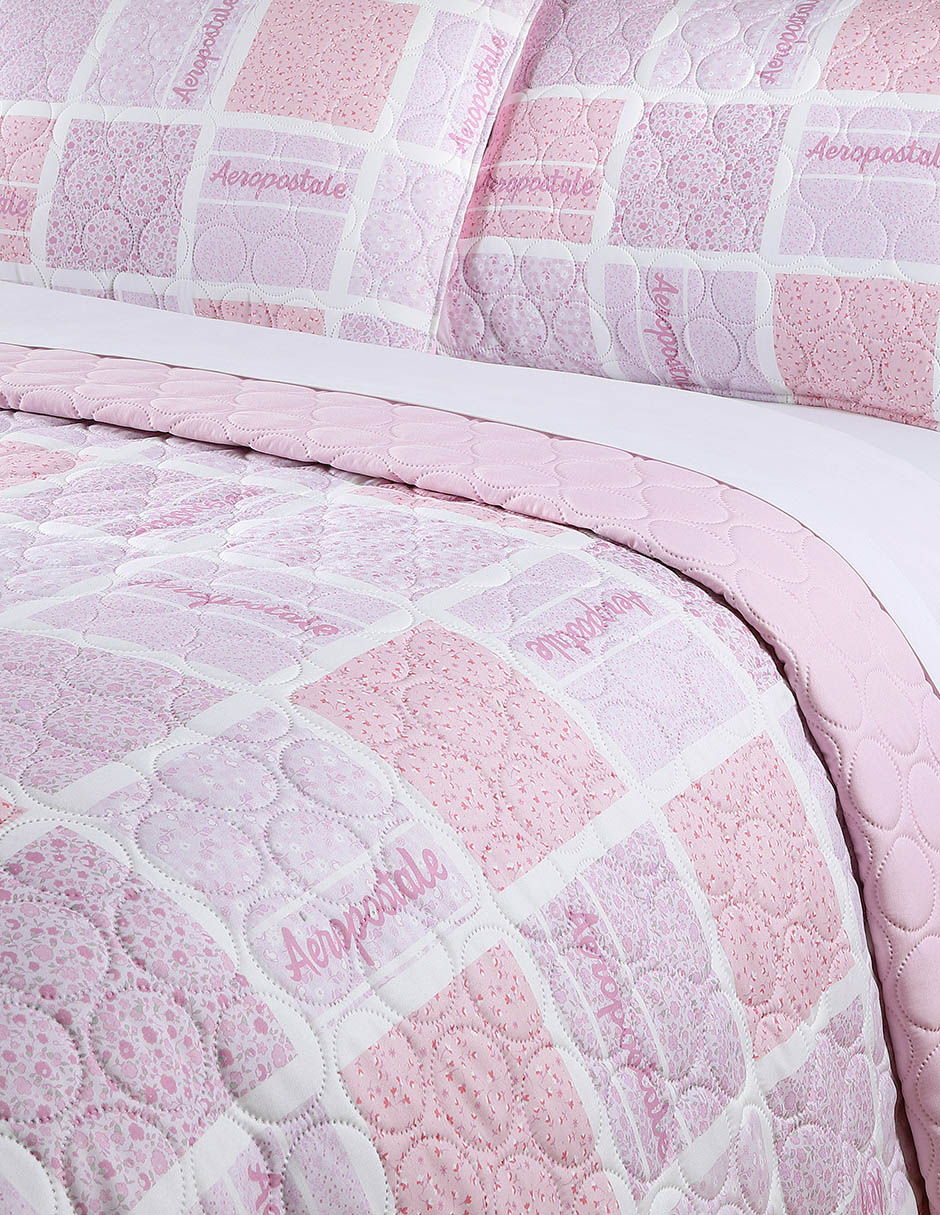 Set de colcha Aéropostale Rory Pink 5