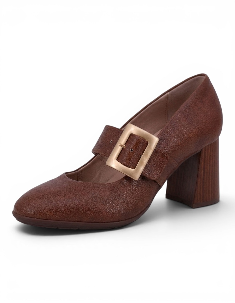 Zapatilla piel Manet Isis Cogñac 07