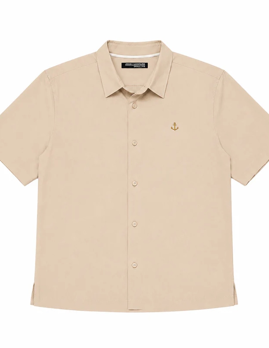 Camisa casual John Leopard Belmond manga corta para hombre