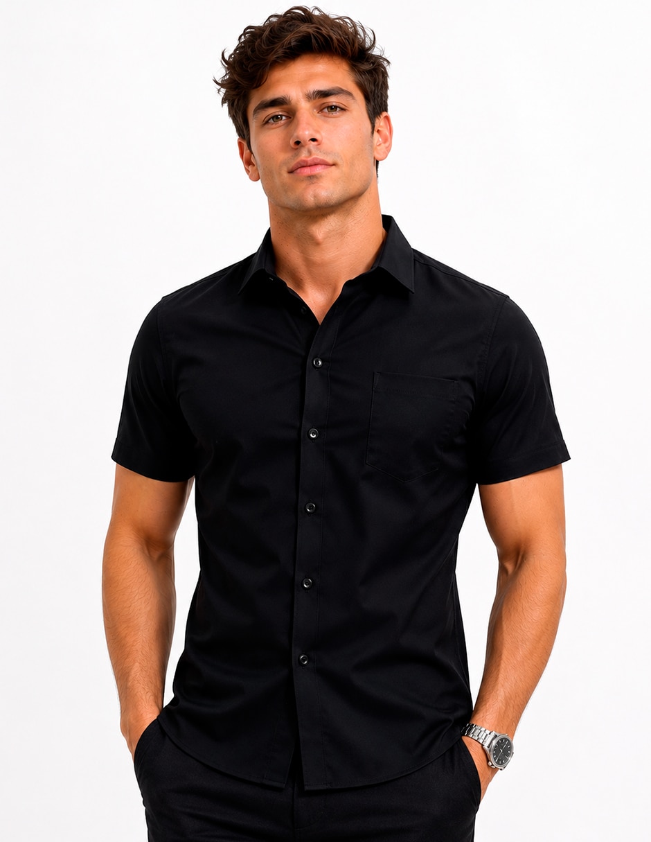 Camisa business casual Medizin uniformes manga corta para hombre