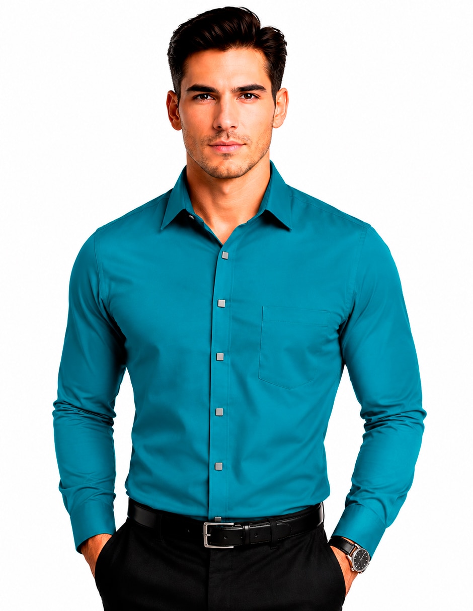 Camisa casual Medizin uniformes manga larga para hombre