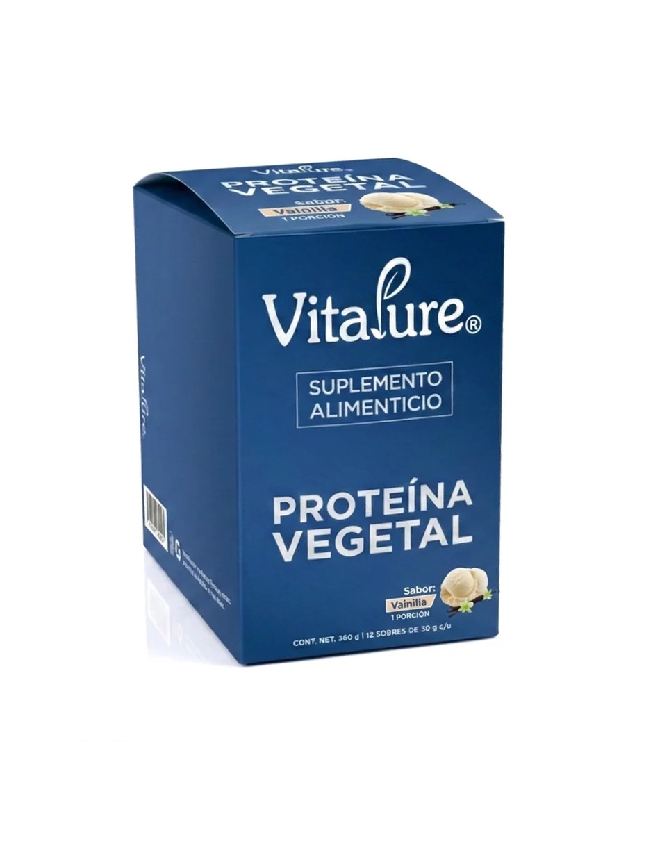 Proteina vegetal Vitapure con proteína de arroz proteína de chícharo y probióticos sabor vainilla