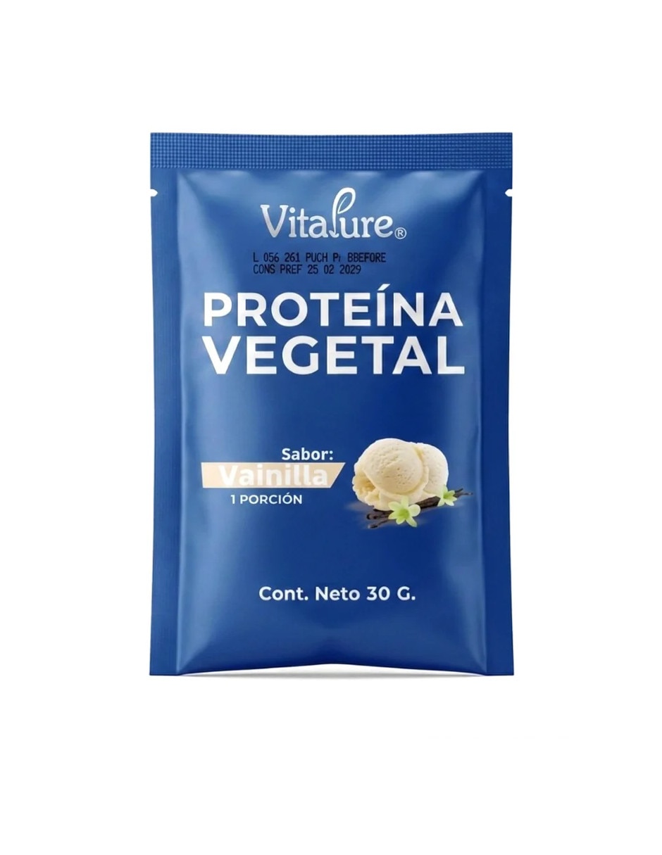 Proteina vegetal Vitapure con proteína de arroz proteína de chícharo y probióticos sabor vainilla