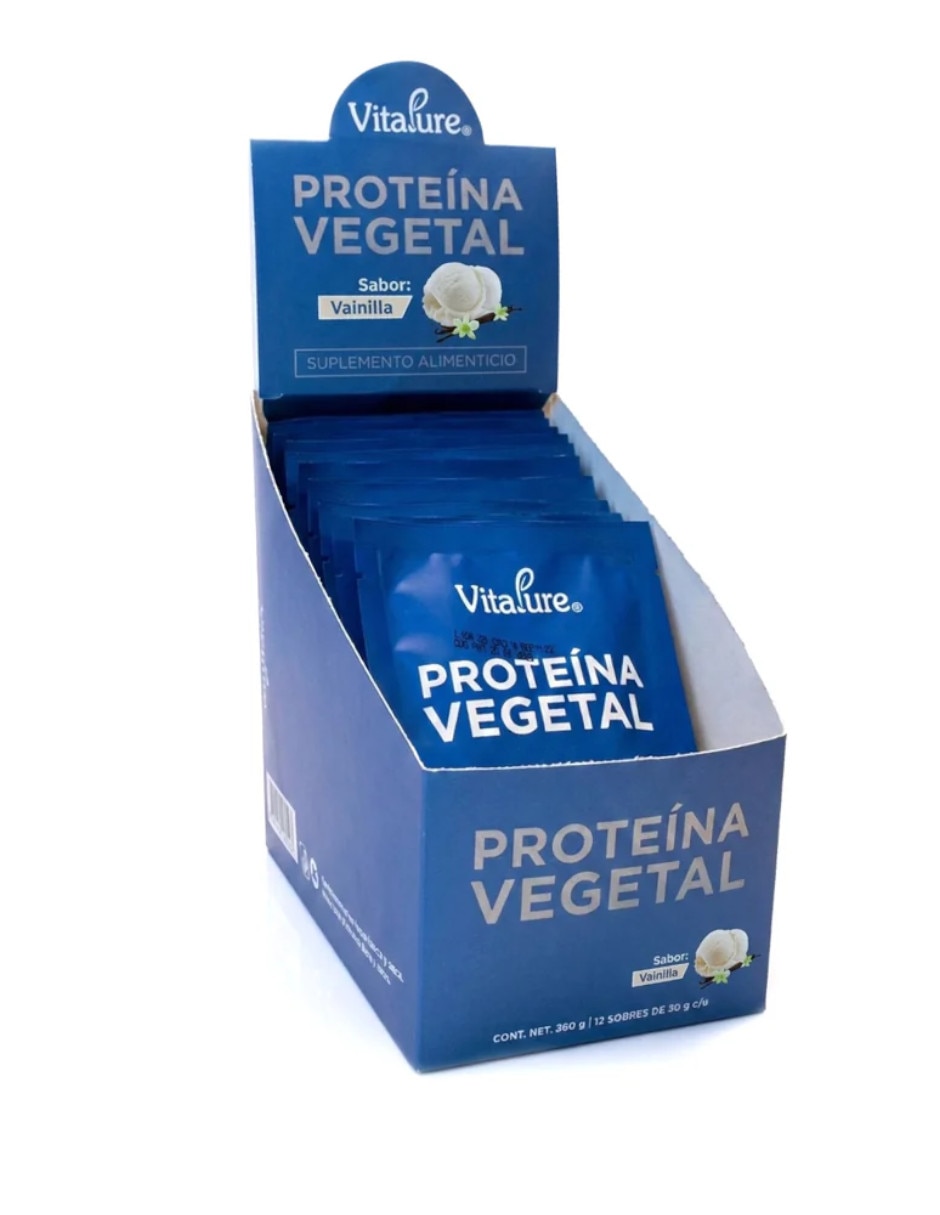 Proteina vegetal Vitapure con proteína de arroz proteína de chícharo y probióticos sabor vainilla