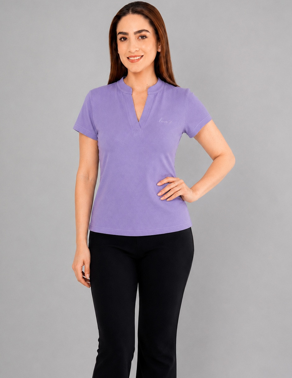 Blusa manga corta para mujer