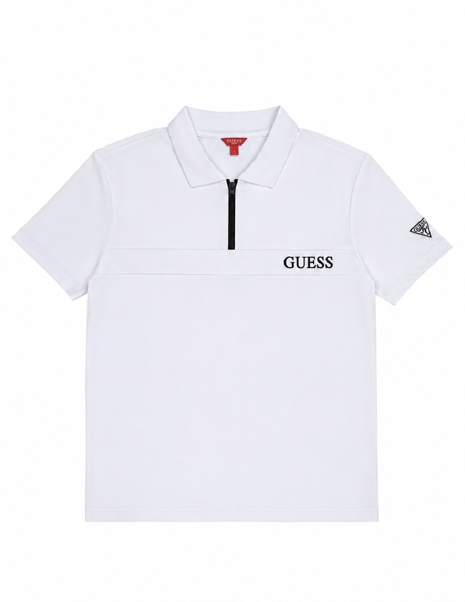 Playera Ariel Zip Up cuello polo para hombre 2
