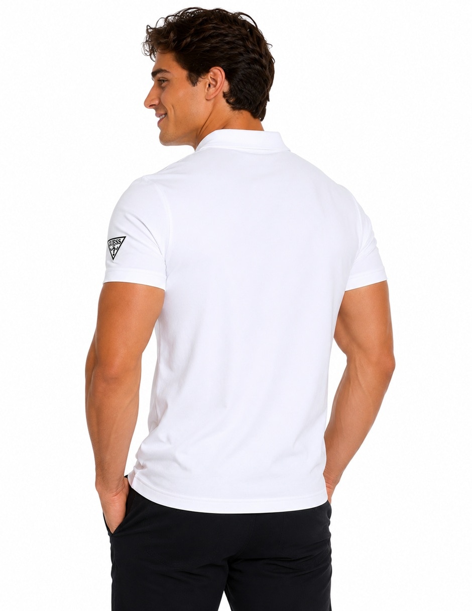 Playera Ariel Zip Up cuello polo para hombre 6