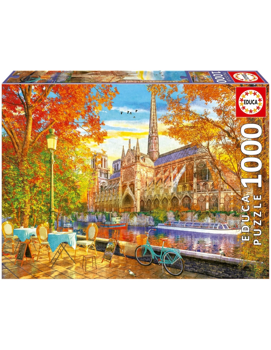 Rompecabezas Notre Dame al atardecer Otoño Educa 1000 piezas