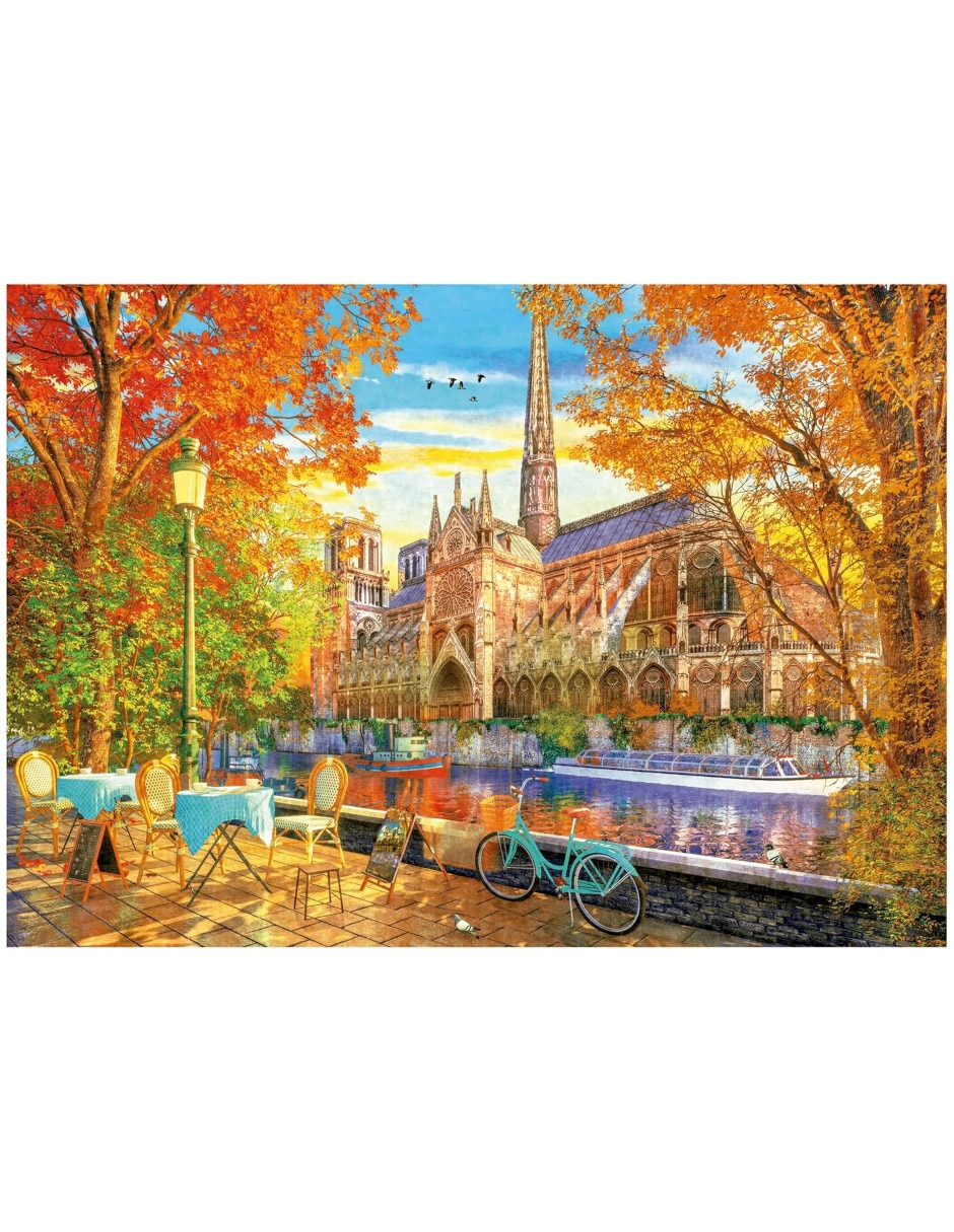 Rompecabezas Notre Dame al atardecer Otoño Educa 1000 piezas