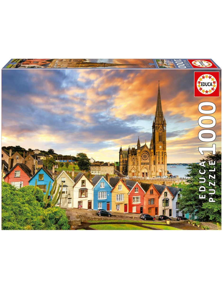 Rompecabezas Lugares famosos del mundo catedral de Cobh Irlanda Educa 1000 piezas
