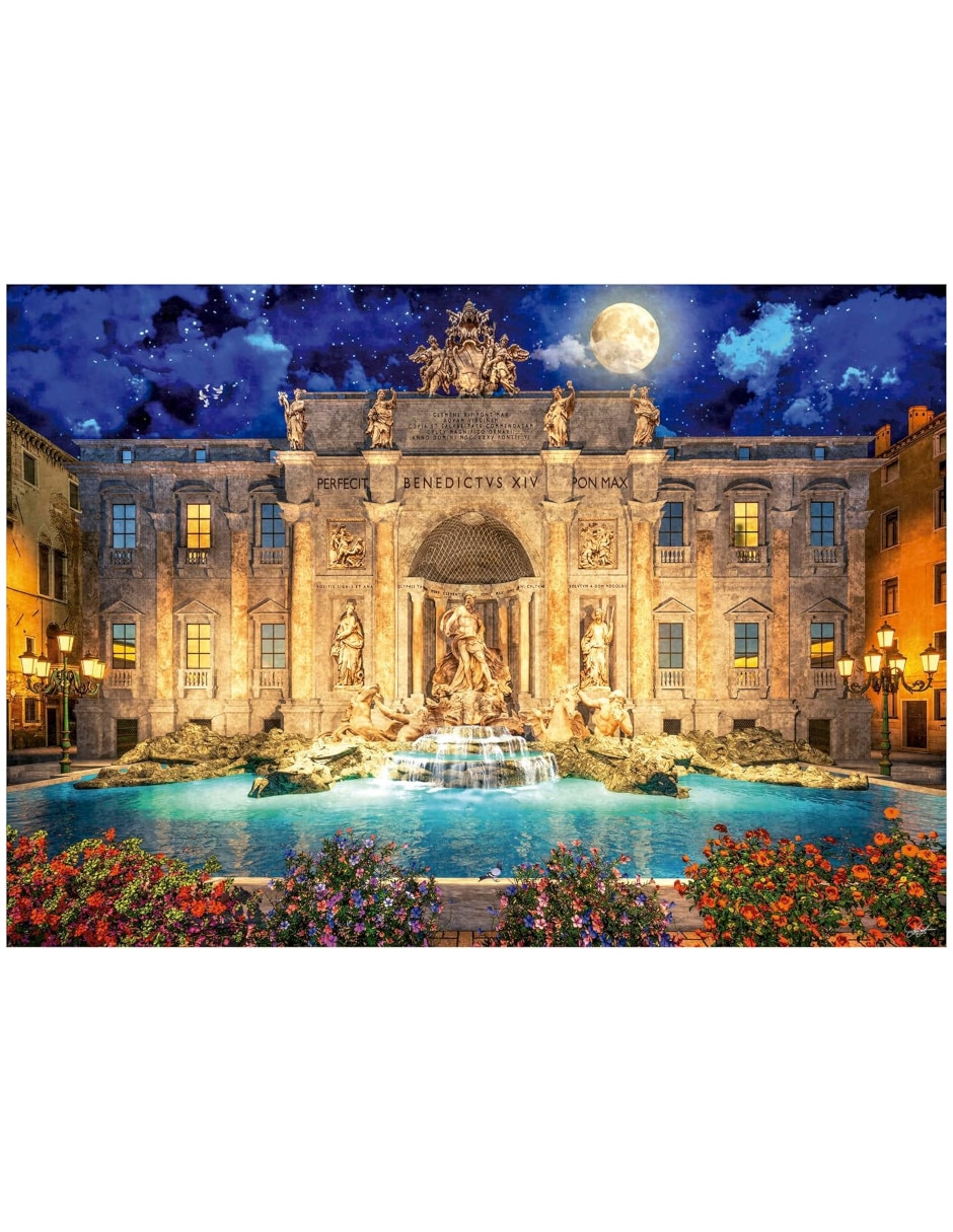 Rompecabezas Lugares famosos del mundo fontana Di Trevi Educa 1000 piezas