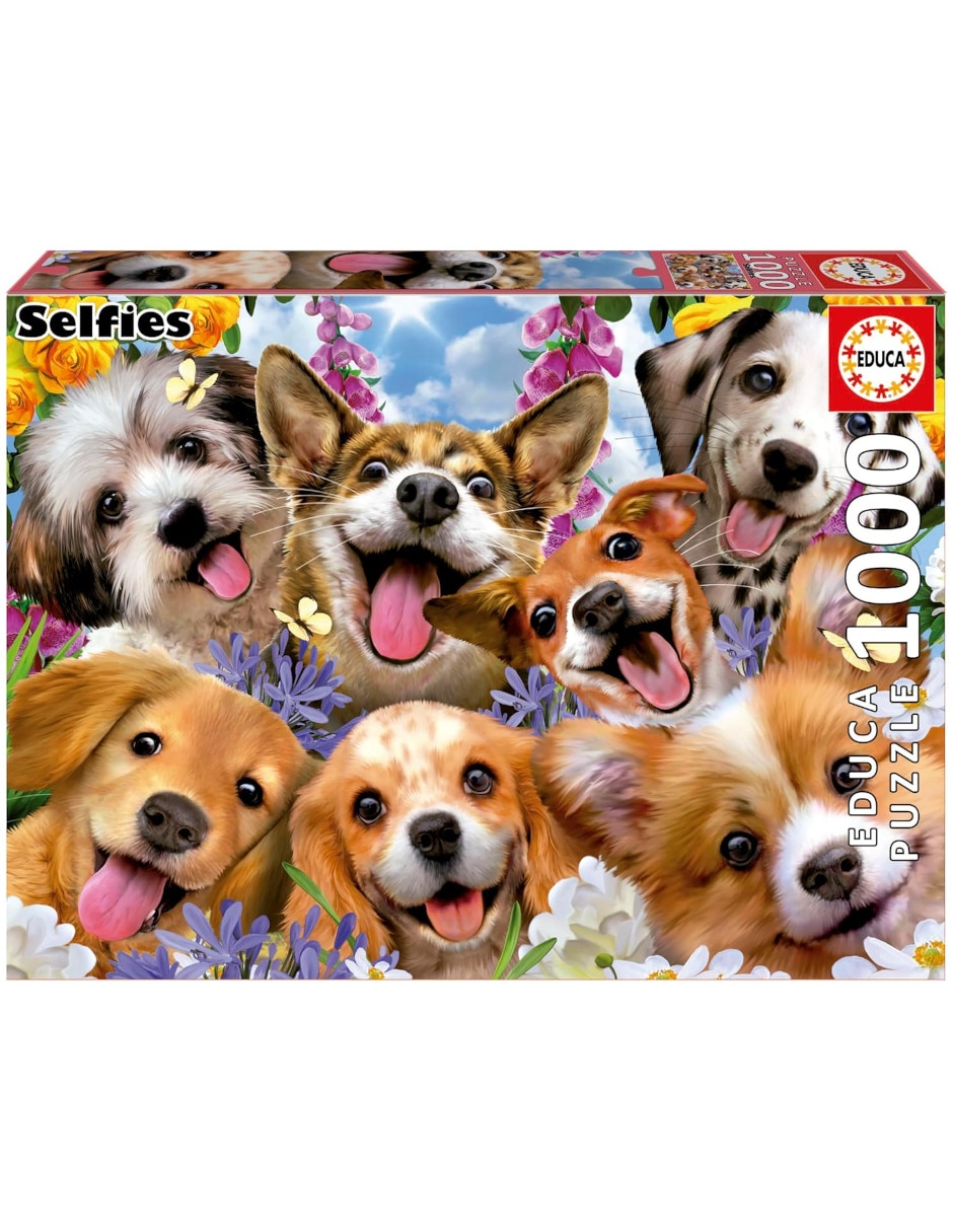 Rompecabezas Perritos selfie Educa 1000 piezas